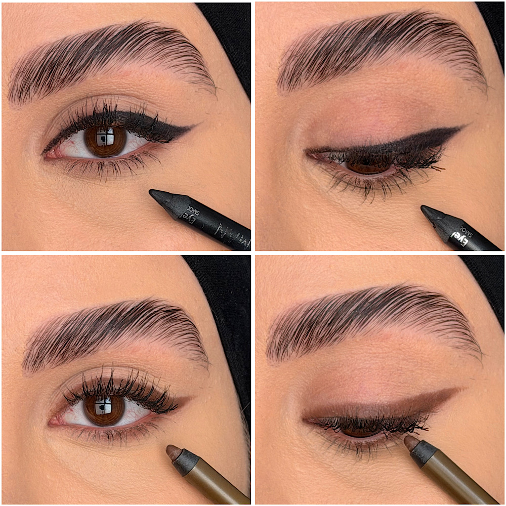 مشکی دوس داری یا قهوه ای ؟ 😍 موجودی مداد چشم های مخملی ضدآب ELAZMAN روبه اتمام است .